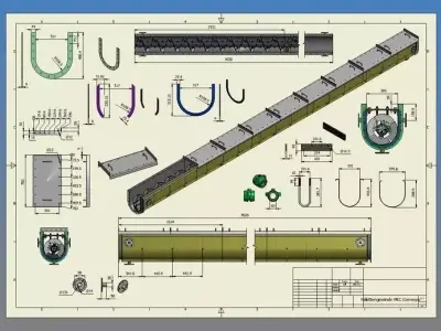 Palettengewinde PKC Conveyor Free 3D model