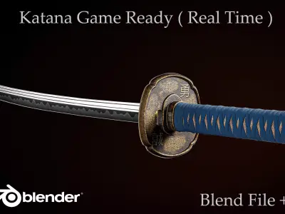 Katana Real Time Game ready  Low-poly 3D model