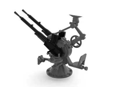  type 93 shiki twin 13 mm  3D print model