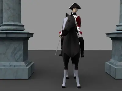 SEVEN YEARS WAR Cavalery Low-poly 3D model