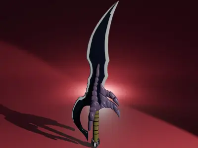 Clawfang Dagger Low-poly 3D model