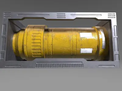 Sci-fic pump  Free low-poly 3D model