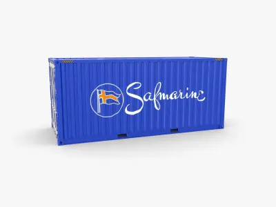 20ft Shipping Container Safmarine v2 3D model