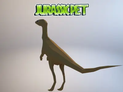 Coelophysis dinosaur Low-poly 3D model