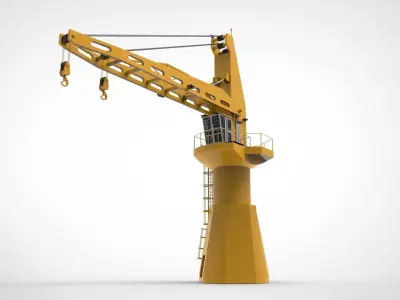 ship crane 3D model