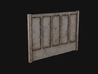Concrete Fence Low-poly 3D model buy