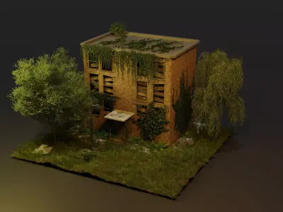 Post apocalyptic building  3D model