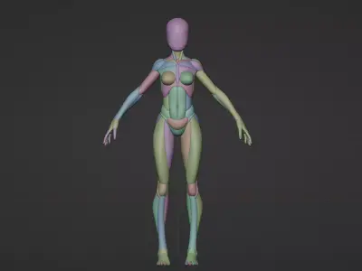 female character basemeshse 3d 3D model purchase