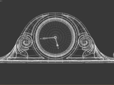 Carved clock 3D model