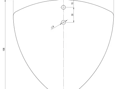 WG 7069 - Concealed fauld plate - DXF Low-poly 3D model