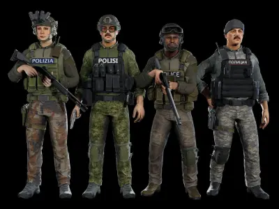 Law Enforcement Low-poly 3D model