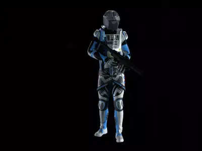  Robot Soldier  -  Assault Soldier Low-poly 3D model
