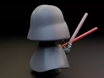 Darth Vader Chibi Statue - Cute Dark Lord Figure 3D print model