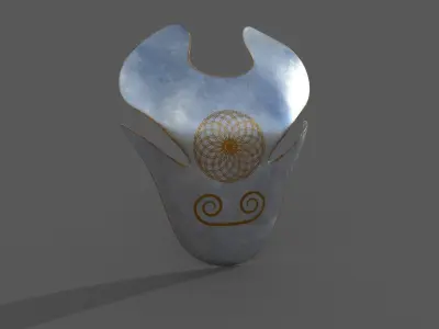 Chest shield  Low-poly 3D model