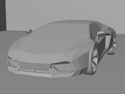 sports car Free low-poly 3D model
