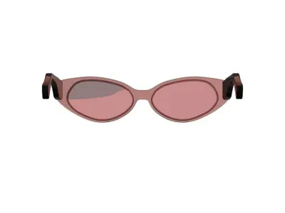 Pink Tint Sunglasses 3D model
