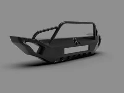 Matrix Front Bumper with Pre-Runner Guard Low-poly 3D model
