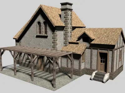 Old cottage house 3D model
