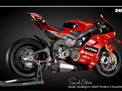 Panigale V4 Marquez 2025 World Champion Replica Low-poly 3D model