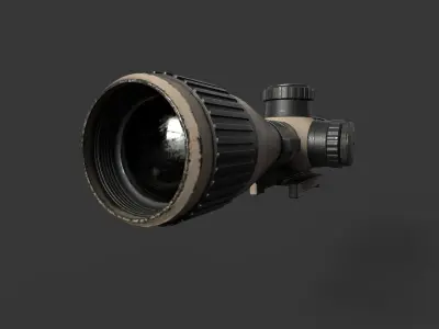 Tactical Scope Low-poly 3D model
