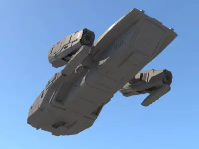 Sci Fi Dropship 3D model