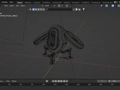 Drone UAV aircraft model 3D model