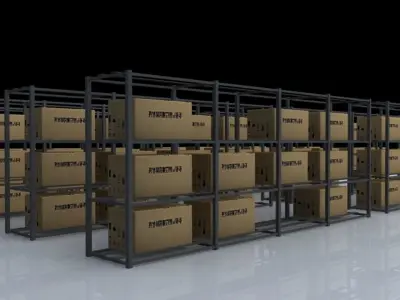 Goods shelves 3D model