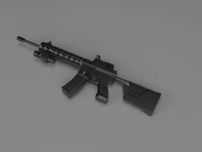 M416 RIFLE Low-poly Low-poly 3D model