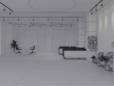 Car Dealership Office 3D model