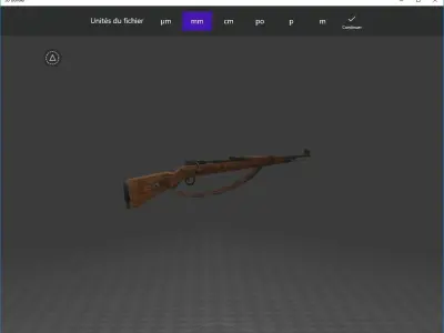 Kar98 with scope - homework low - poly - game-reedy Free low-poly 3D model