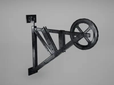 Crane Piece Low Poly Game Ready  Low-poly 3D model