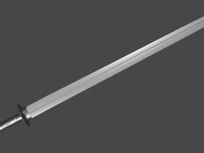 Caroling sword with Khora handle Low-poly 3D model