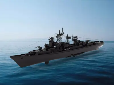 Kashin-class destroyer 3D model