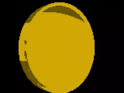 Pixel Coin Free low-poly 3D model