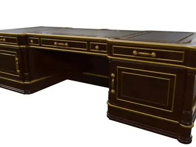 Antique desk 3D model