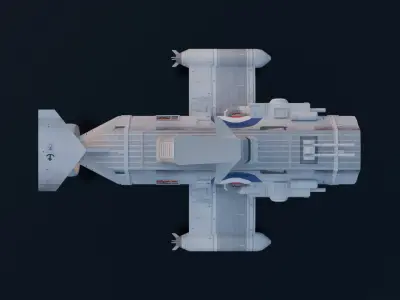 Turbine engine submarine 3D model
