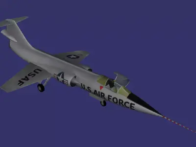 Lockheed NF-104A Low-poly 3D model