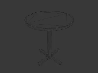 Table 3D Model  Low-poly 3D model