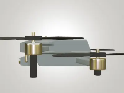 Quadcopter with camera for photography 3D model