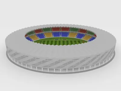 Soccer Stadium 02 3D model purchase