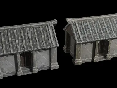 china ancient house Free low-poly 3D model