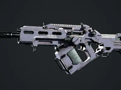 5 HD Scifi Rifle  Low-poly 3D model
