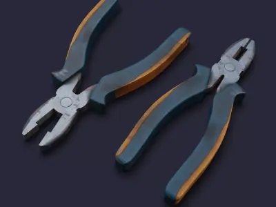 Pliers Low-poly 3D model purchase