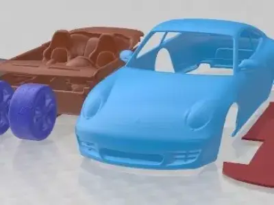 Porsche 911 Carrera 2011 997 Printable Car 3D print model