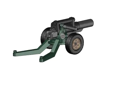 M114 HOWITZER MINIATURE 3D print model