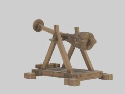 Siegecatapult Model Low-poly 3D model