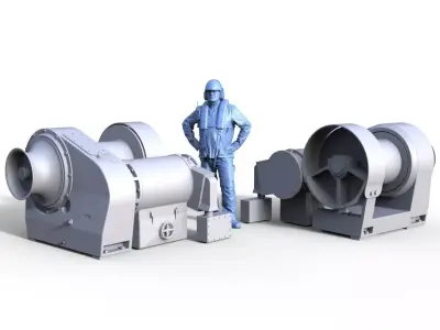 Large winch for Cap San Diego Hamburg 3D print model