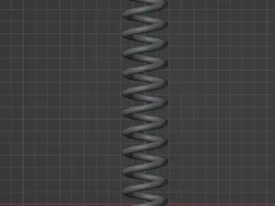 Diffirent Shape Spring with Animation Low-poly 3D model