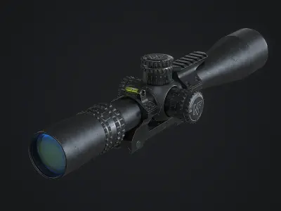 Sniper Scope Nightforce NXS 3 5x15x56 Low-poly 3D model