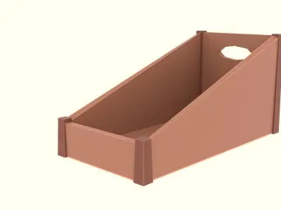 Low Poly Cartoon Crates Low-poly 3D model